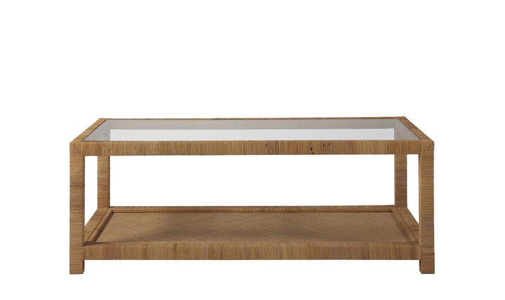 Coastal Living Escape Long Key Cocktail Table with Wrapped rattan