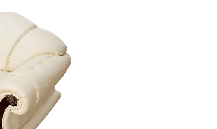 ESF Italia Apolo 6-Seater L-Shaped Leather Sectional Sofa with Rolled Arms