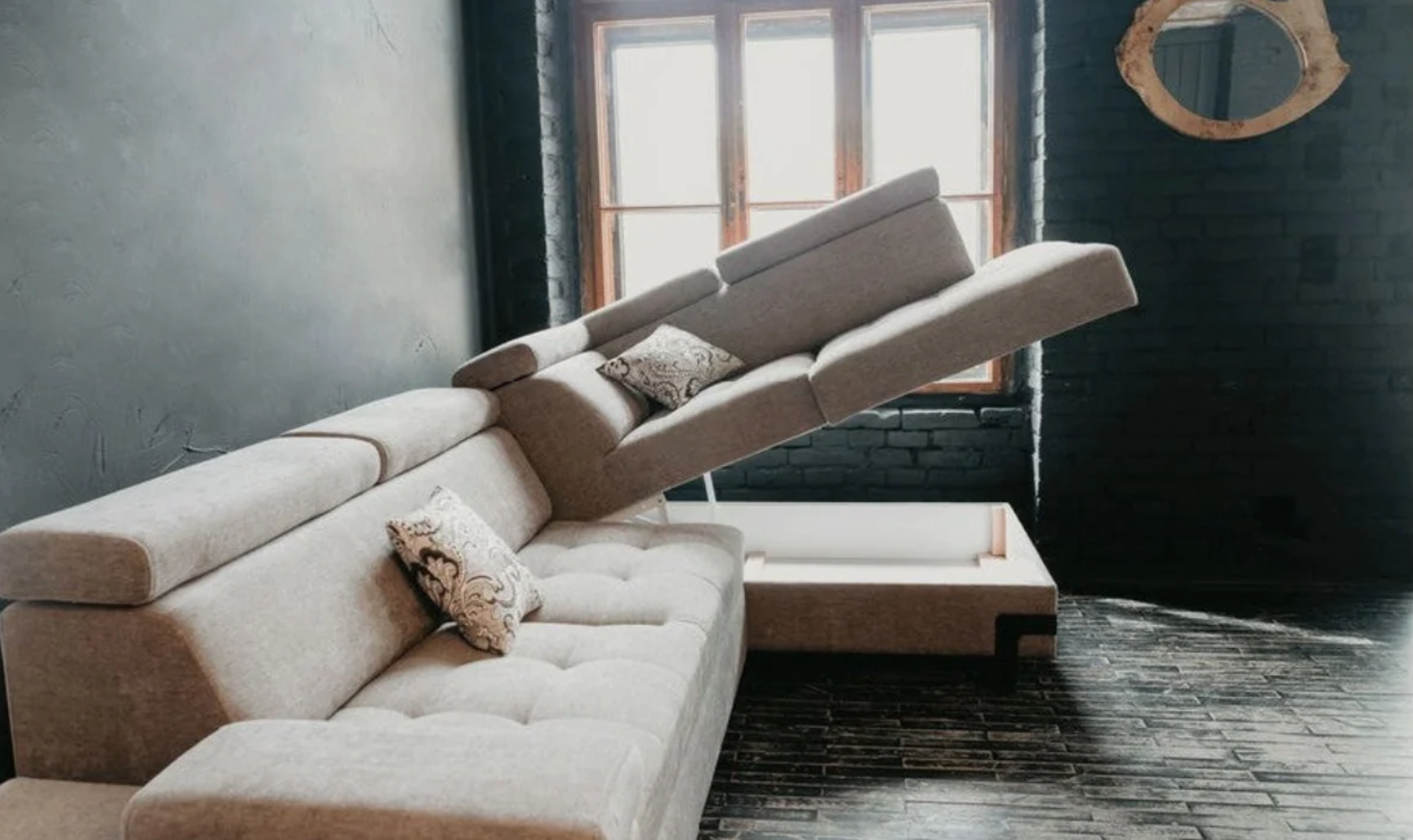 ESF Furniture Garda 3-Seater L-Shaped Sectional Sleeper Sofa with Chaise