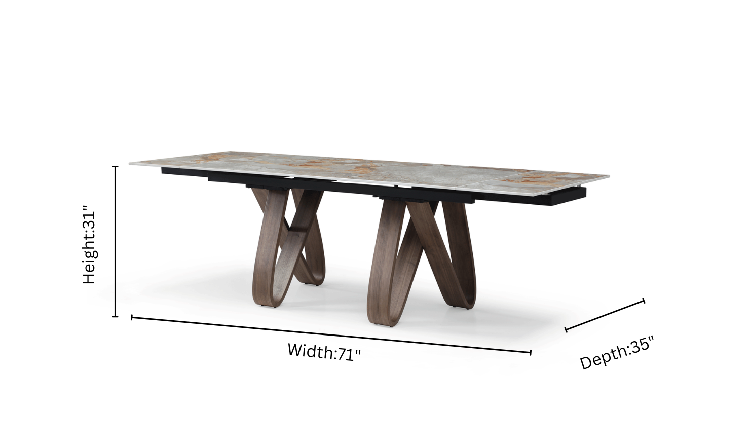 ESF Italia Bruno Dining Set in Brown