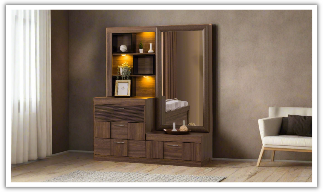ESF Italia Lindo Wooden Rectangular Dresser With LED Lights