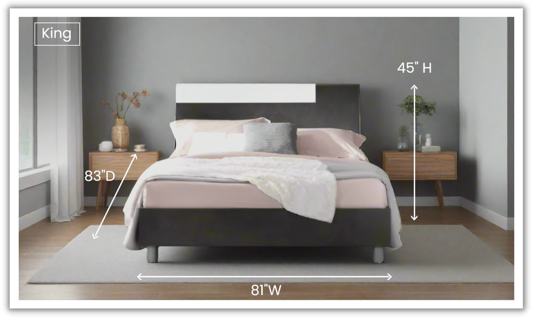 ESF Italia Panarea King/Queen Size Bed In Black