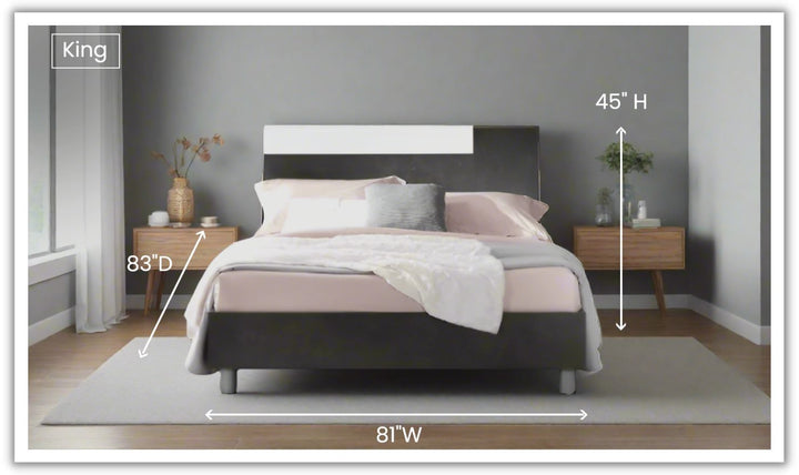 ESF Italia Panarea King/Queen Size Bed In Black