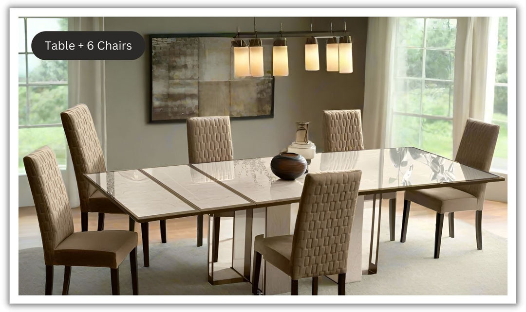 ESF Italia Poesia Rectangle Dining Room Set with Extendable Table
