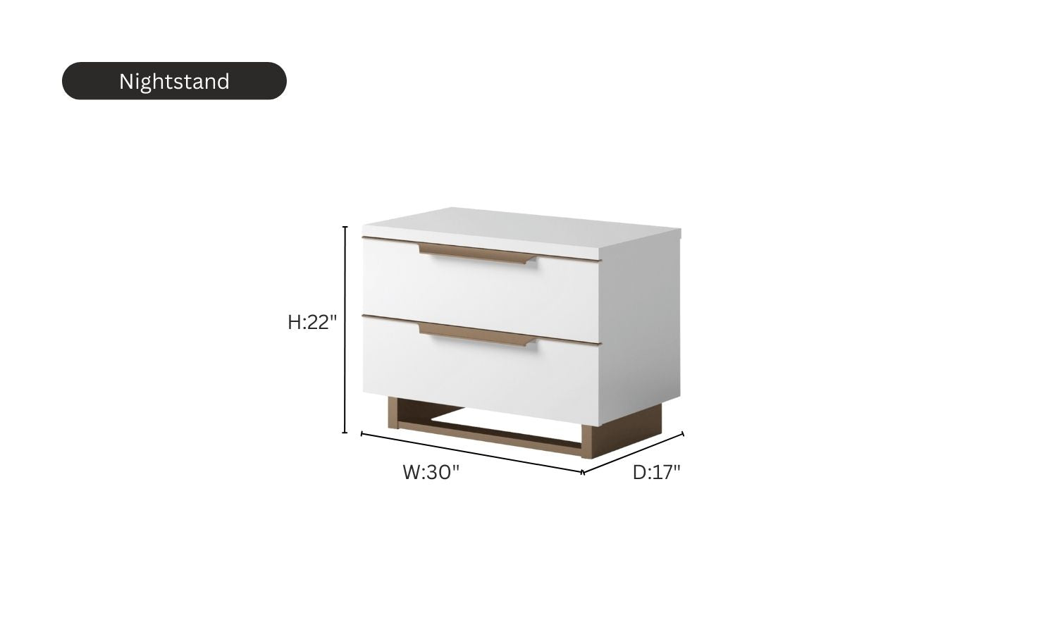 ESF Italia Smart Wooden Bedroom Set (Queen/King Bed + 2 Nightstands + Double Dresser + Mirror)