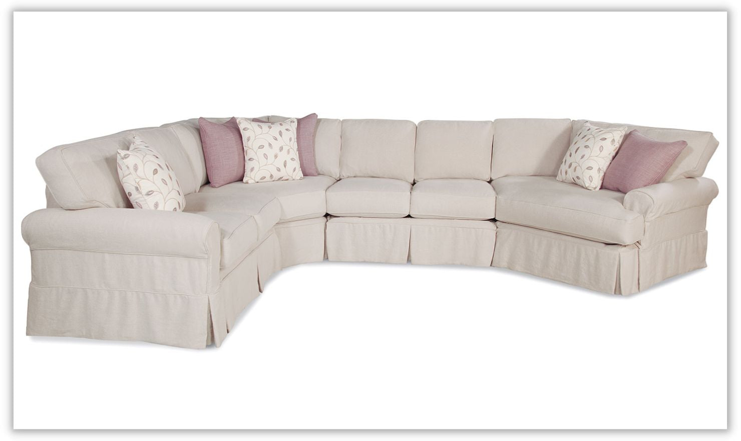 Four Seasons Alexandria L-Shaped Slipcovered Modular Sectional Sofa