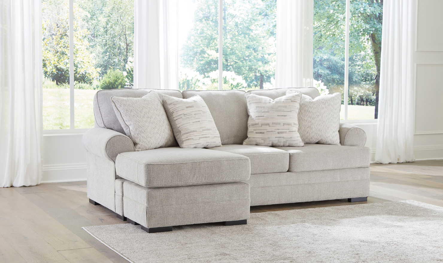 Modern Heritage Eastonbridge Fabric Reversible Sofa Chaise-jennifer