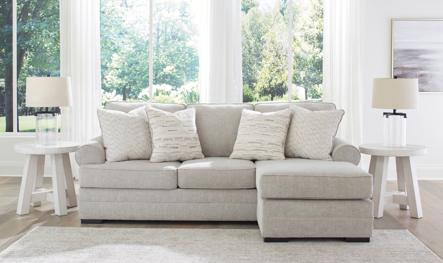 Modern Heritage Eastonbridge Fabric Reversible Sofa Chaise-jennifer