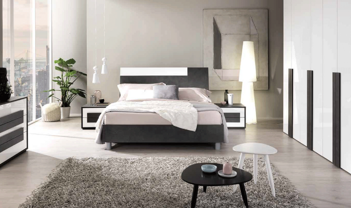 ESF Italia Panarea 2-Drawers Wooden Rectangular Nightstand- Jennifer Furniture