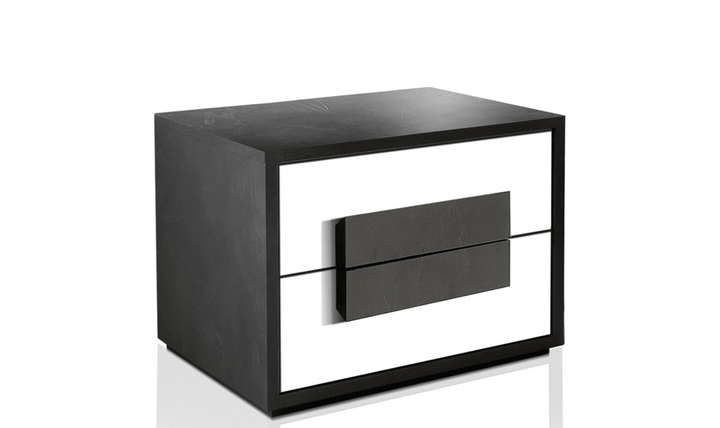 ESF Italia Panarea 2-Drawers Wooden Rectangular Nightstand- Jennifer Furniture