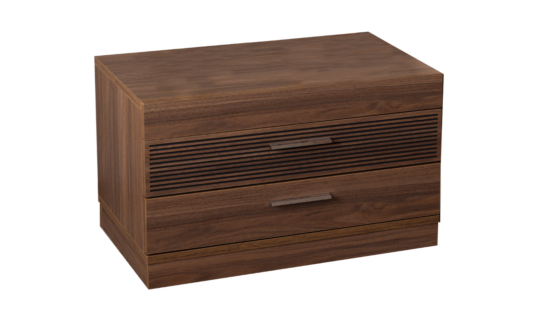 ESF Italia Lindo 2 Drawer Wooden Nightstand In Brown