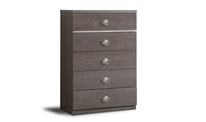 ESF Italia Nabucco 5 Drawers Storage Chest In Brown