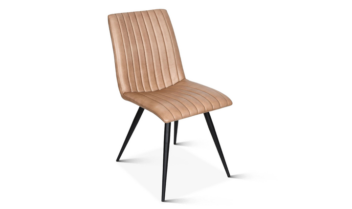 HTD Essex Chelsea Leather Dining Chair With Iron Legs