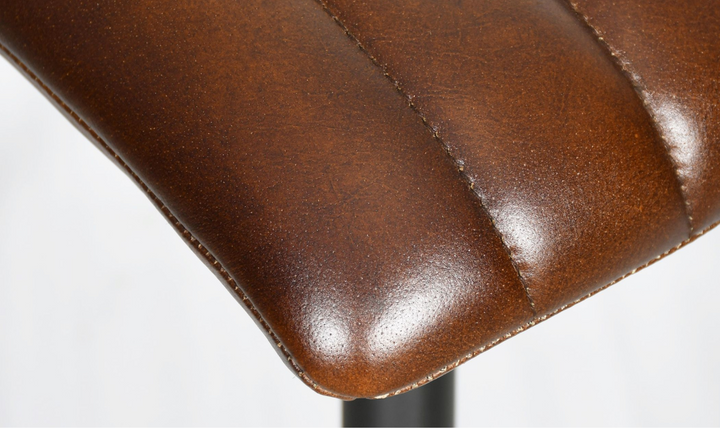 HTD Essex Chelsea Leather Dining Chair With Iron Legs