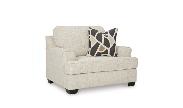 Heartcort Chair and Half in fabric with Single Pillows- Jennifer Furniture