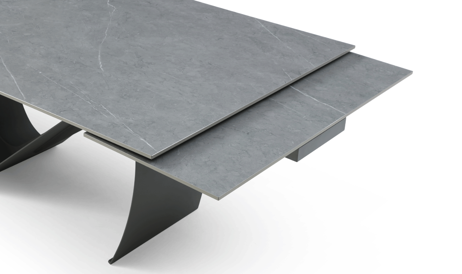 ESF Italia European 83-inch Ceramic Extension Dining Table with Top Marble Design