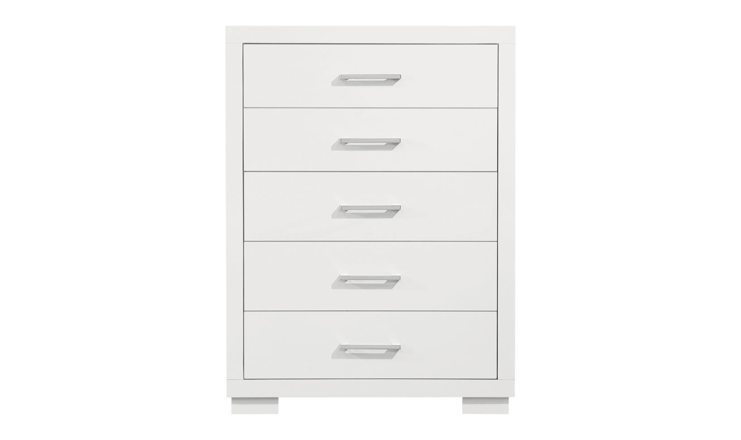Coaster Furniture Jessica 5 Drawer Chest in White-Jennifer Furniture
