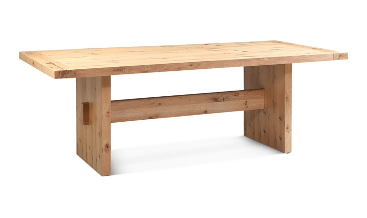 HTD Flagstaff Rectangular Dining Table in Natural Distressed Oak