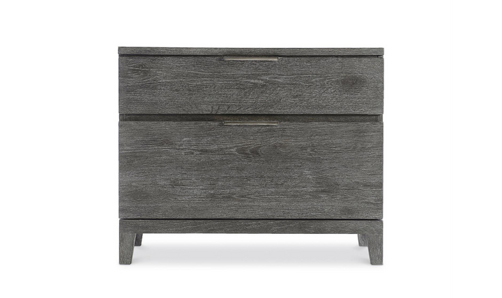 Bernhardt Menton 2-Drawers Wooden Nightstand in Sutton Black