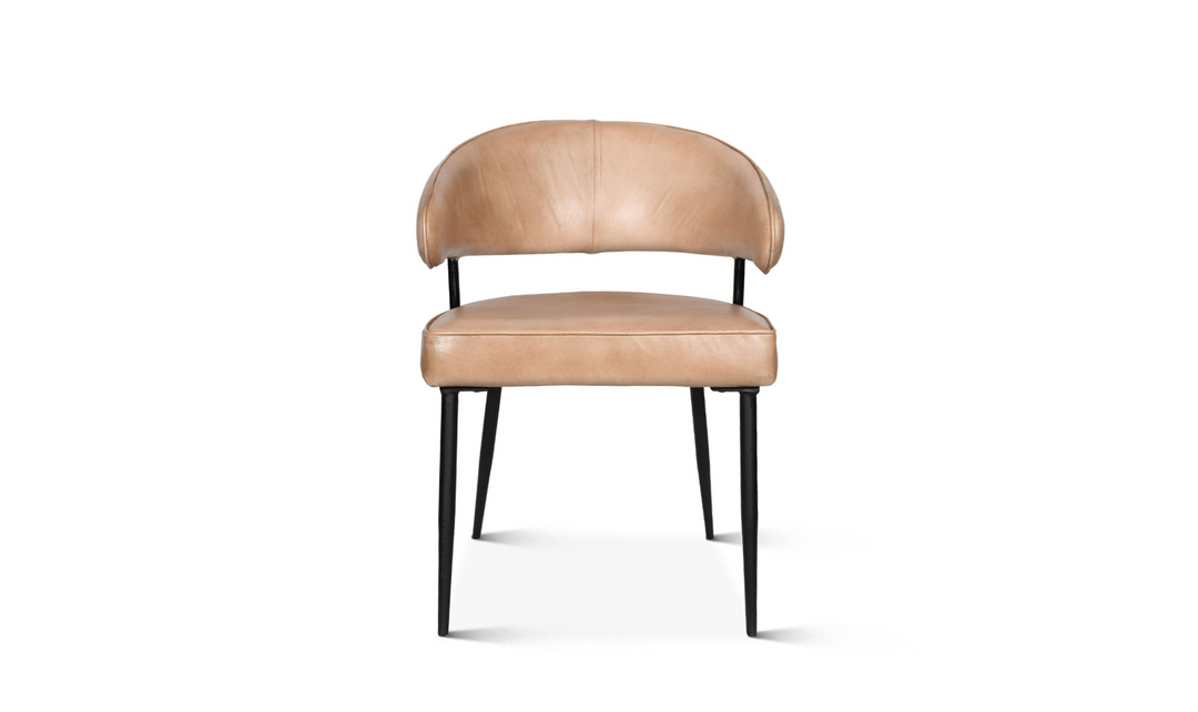 HTD Essex Dover Leather Armchair With Iron Legs