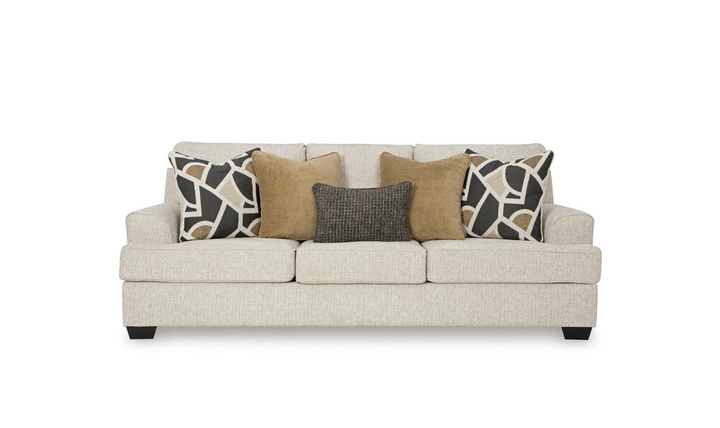 Heartcort 3 Seater Sofa in fabric with 5 Pillows- Jennifer Furniture