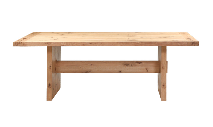 HTD Flagstaff Rectangular Dining Table in Natural Distressed Oak