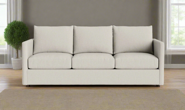Bassett Furniture Beckham 3-Seater Stationary Fabric Sofa with Track Arms- Jennifer Furniture