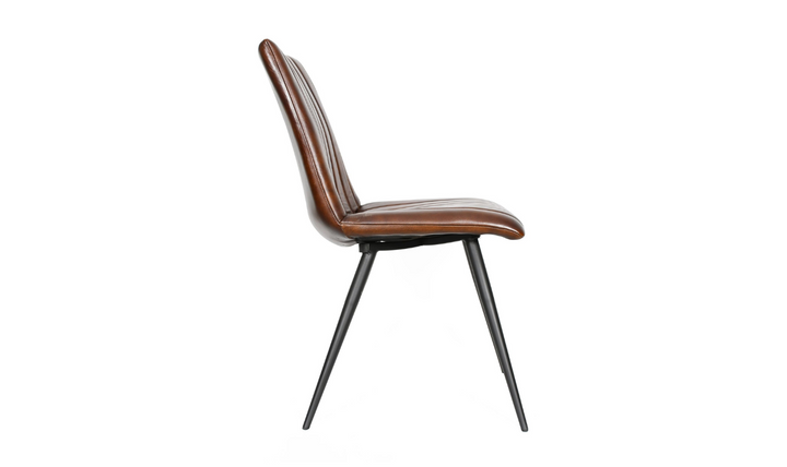 HTD Essex Chelsea Leather Dining Chair With Iron Legs