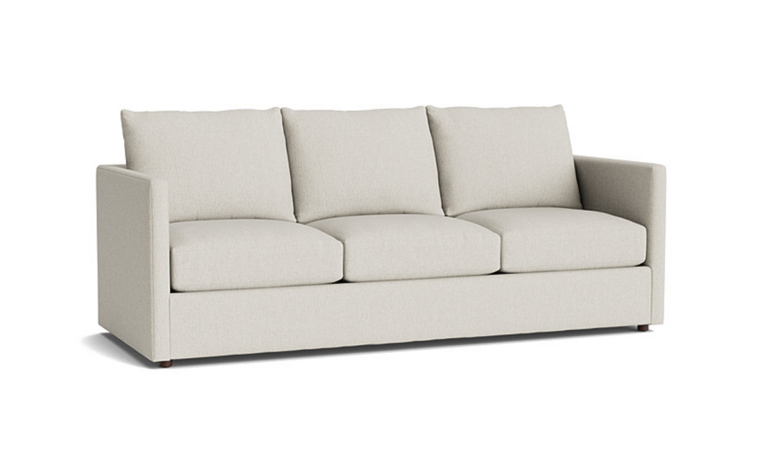Bassett Furniture Beckham 3-Seater Stationary Fabric Sofa with Track Arms- Jennifer Furniture