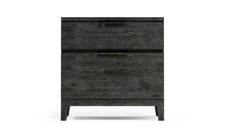 Bernhardt Menton 2-Drawers Wooden Nightstand in Sutton Black