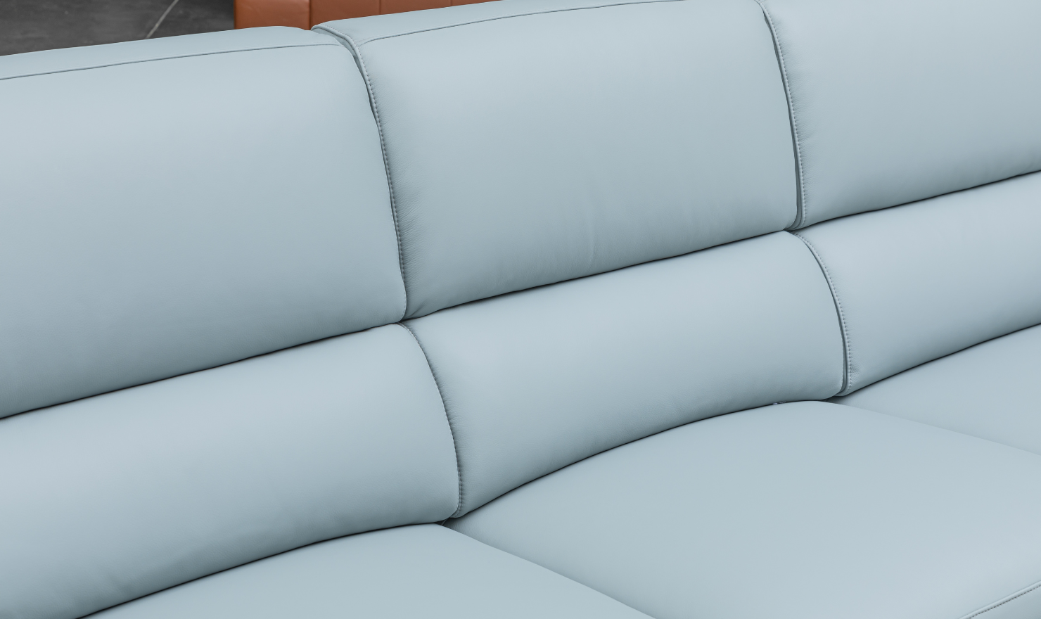 Klaussner Milano 3-Seater Blue Power Recliner Sectional Sofa with Adjustable Footrest