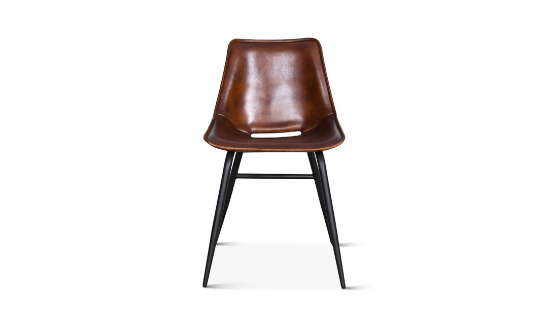 HTD Essex Stanley Leather Upholstered Armless Dining Chair