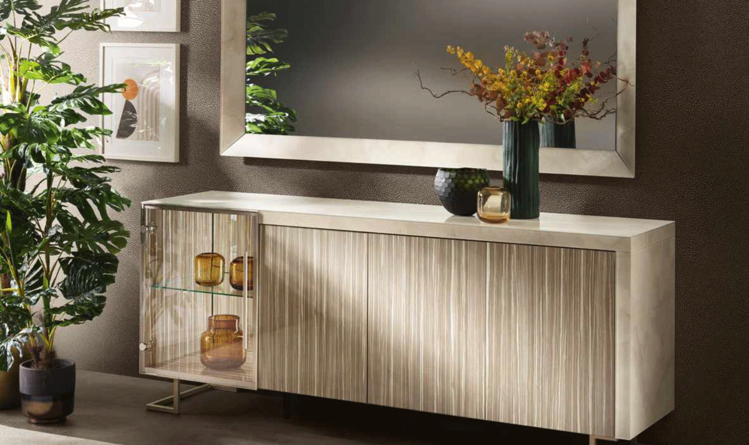 Luce Dining Room Set In Beige- Jennifer Furniture
