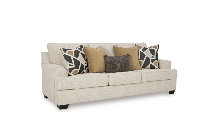 Ashley Heartcort 3-Seater Fabric Sofa With 5 Pillows and Track Arms- Jennifer Furniture