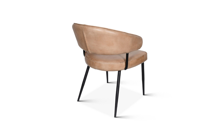 HTD Essex Dover Leather Armchair With Iron Legs