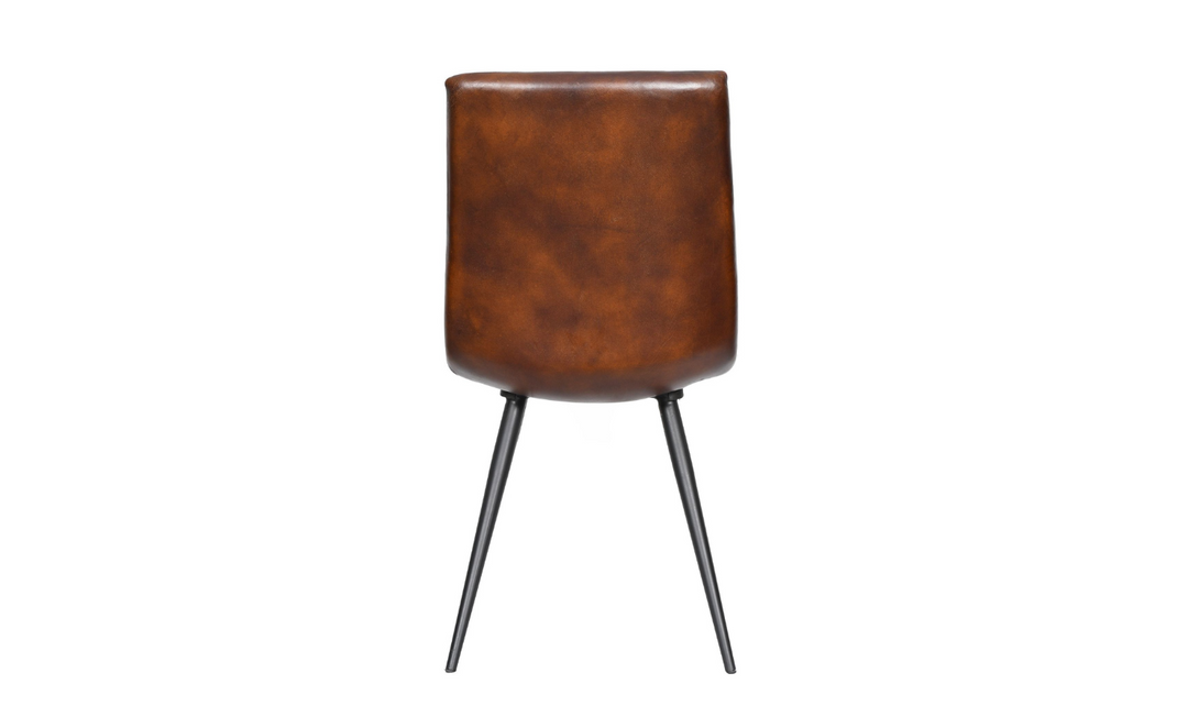 HTD Essex Chelsea Leather Dining Chair With Iron Legs