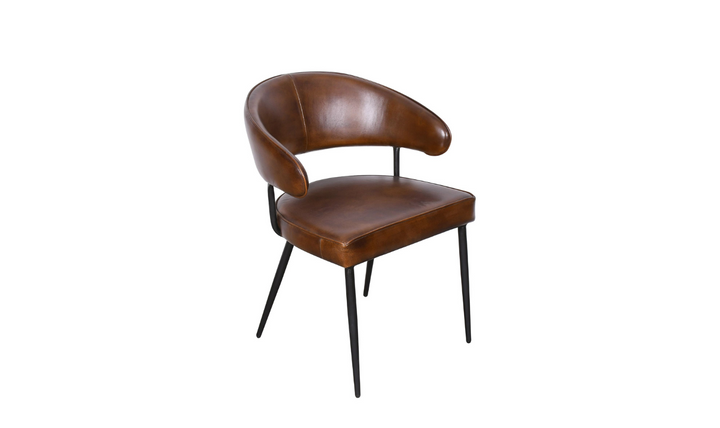 HTD Essex Dover Leather Armchair With Iron Legs
