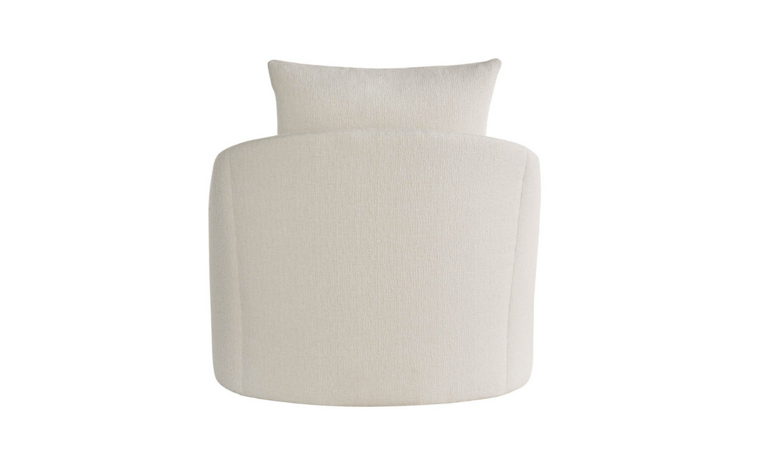 Universal Furniture Eli Fabric Swivel Chair In White
