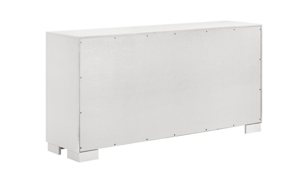 jessica silver dresser Coaster Furniture Jessica 6-Drawers Dresser in White