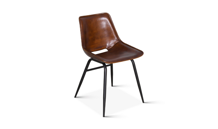 HTD Essex Stanley Leather Upholstered Armless Dining Chair