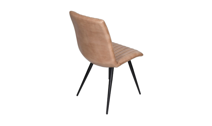 HTD Essex Chelsea Leather Dining Chair With Iron Legs