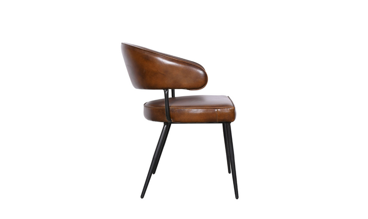 HTD Essex Dover Leather Armchair With Iron Legs