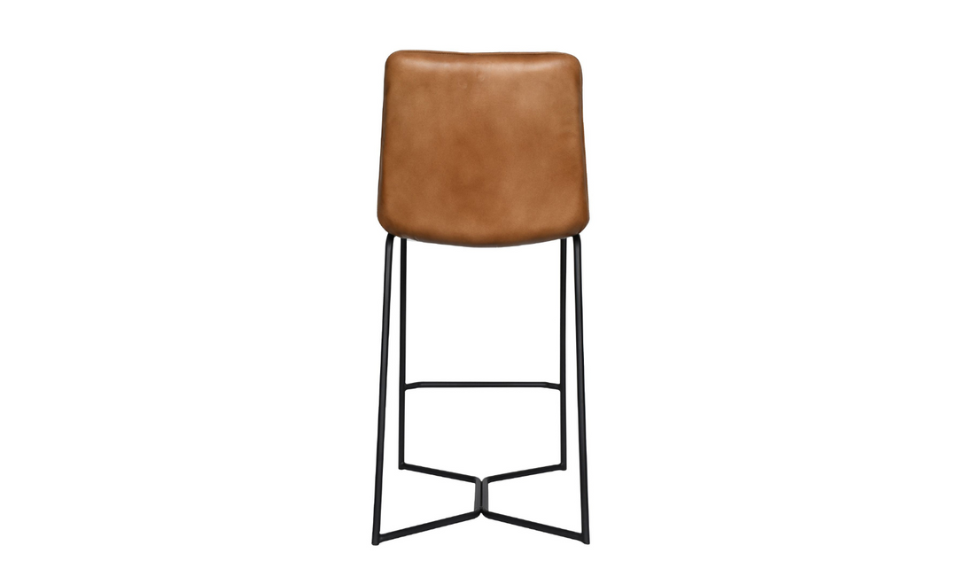 HTD Essex Morgan Leather Upholstered Counter Chair With Iron Legs