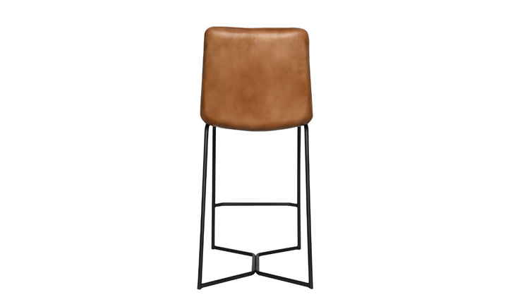 HTD Essex Morgan Leather Upholstered Counter Chair With Iron Legs
