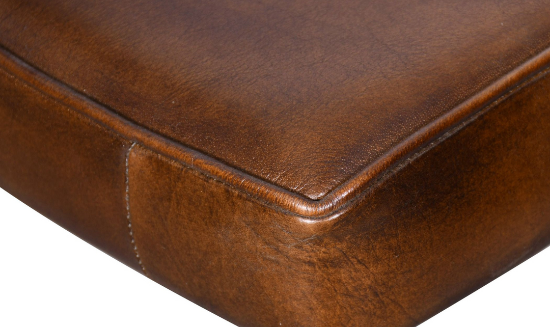 HTD Essex Dover Leather Armchair With Iron Legs