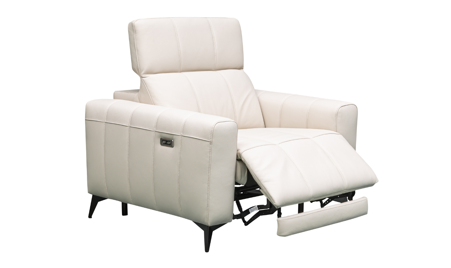 Klaussner Capri Power Reclining Chair With Power Footrest And Adjustable Headrest