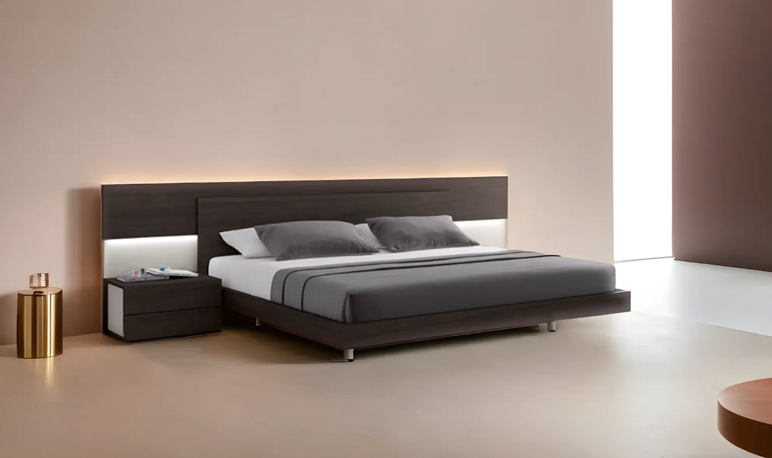 Jennifer Italia Backstage Panel Wooden Bed In Gray-Jennifer Furniture