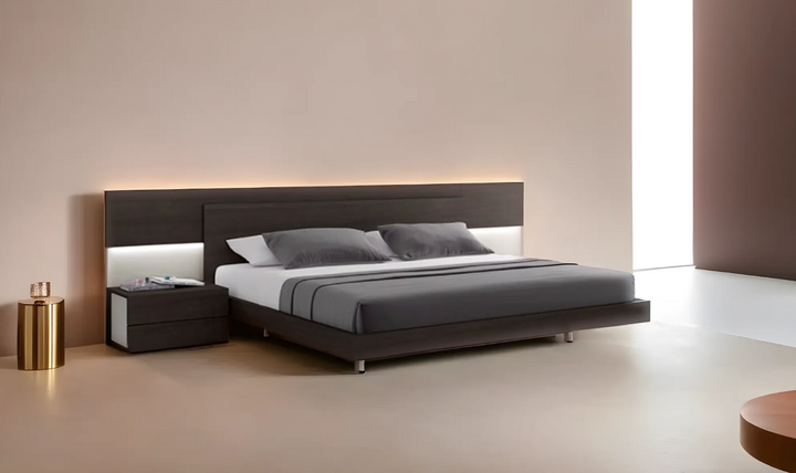 Jennifer Italia Backstage Panel Wooden Bed In Gray-Jennifer Furniture