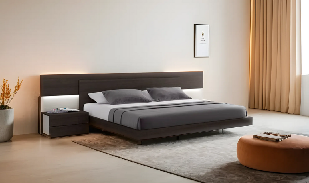 Jennifer Italia Backstage Panel Wooden Bed In Gray-Jennifer Furniture