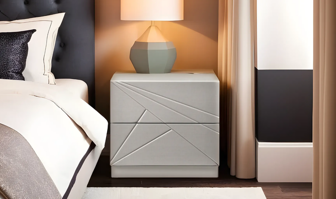 Jennifer Italia Brio 2-Drawers Nightstand in Light Gray-Jennifer Furniture
